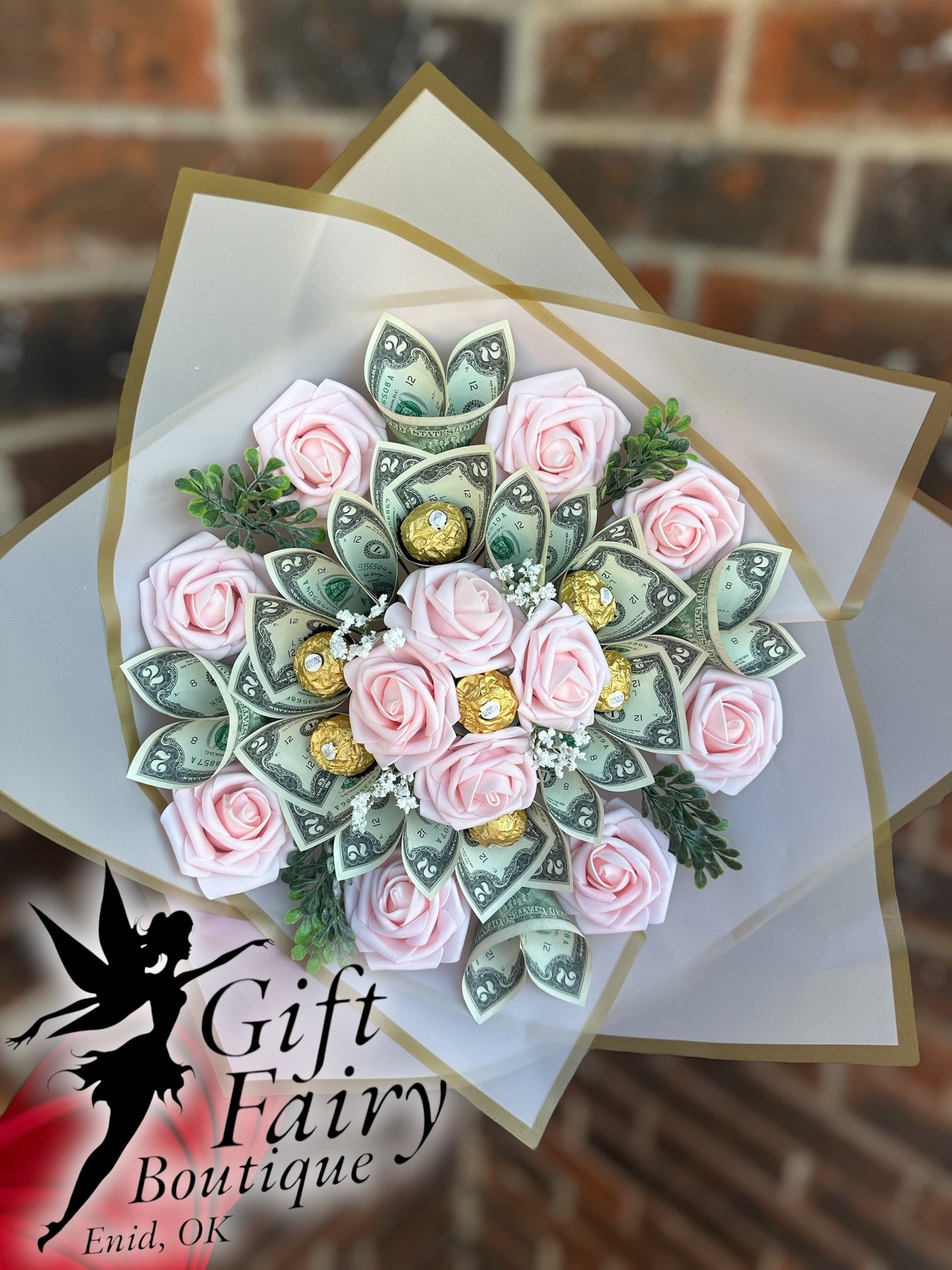 Dozen Rose Money Bouquet