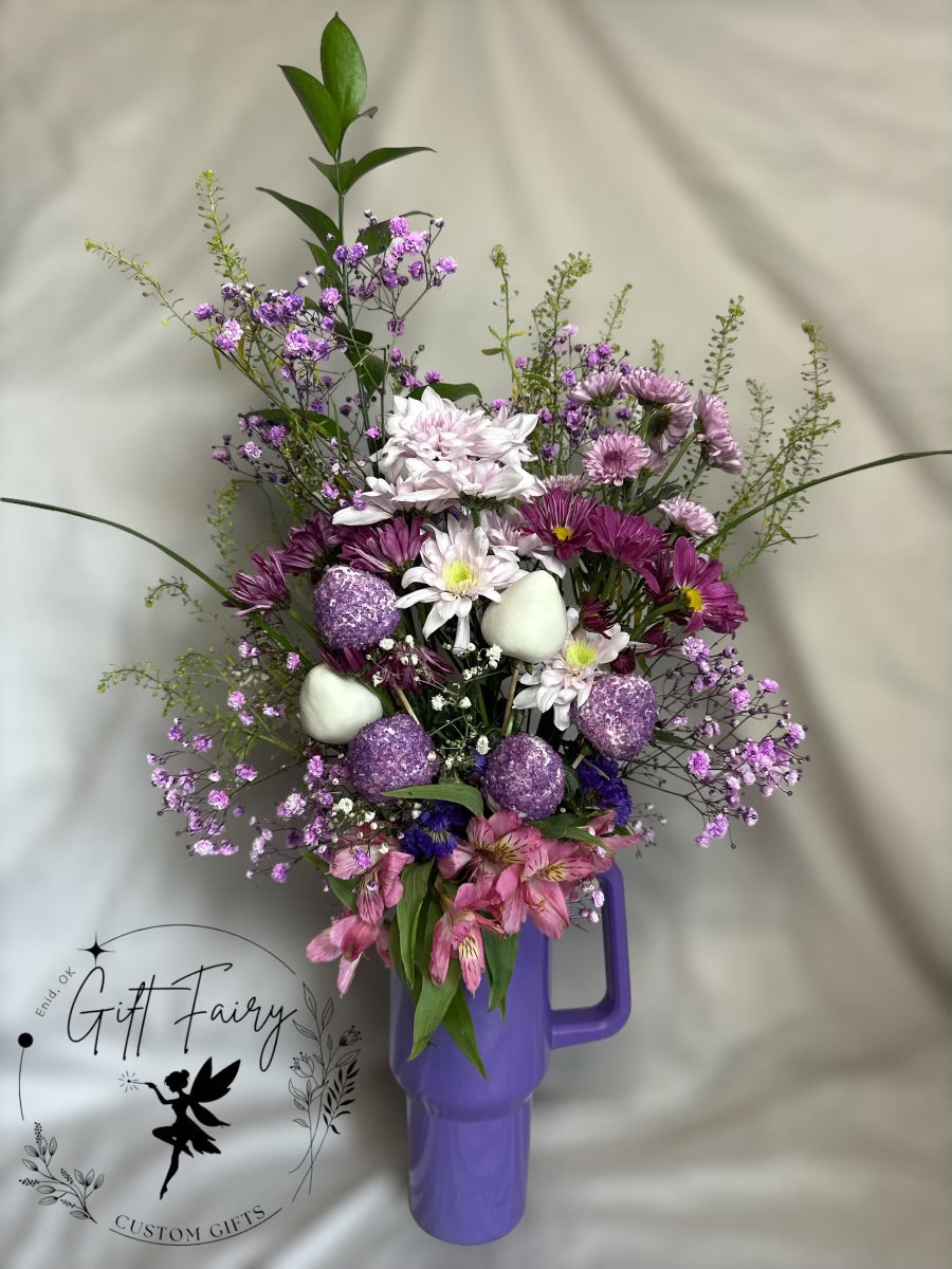 STANLEY Bouquet of flowers and chocolate covered strawberries